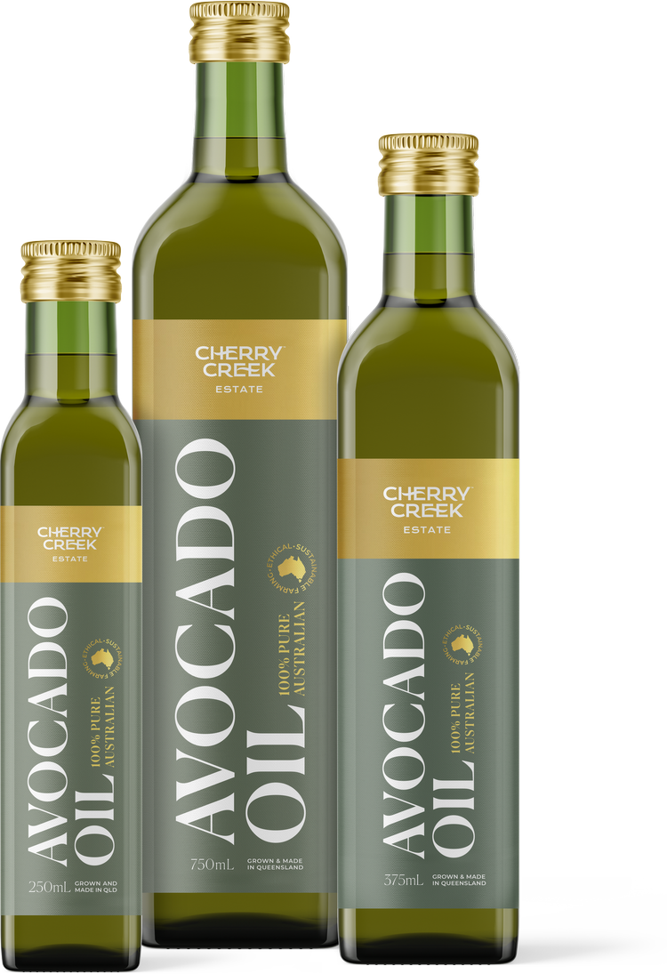 Cherry Creek Estate avocado oil bottle range for trade