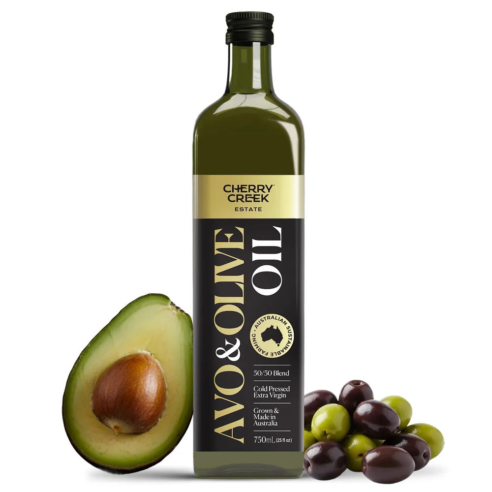Cherry Creek Estate 50/50 avocado and olive oil blend bottle
